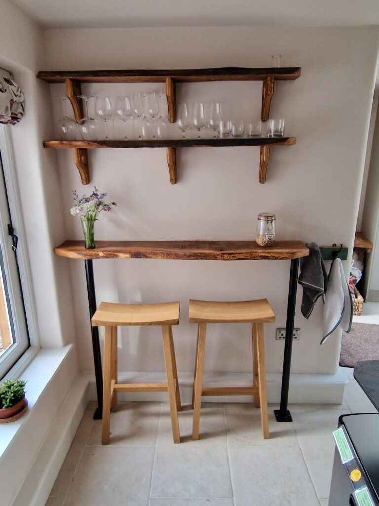 South Devon Bespoke Timber Breakfast Bar
