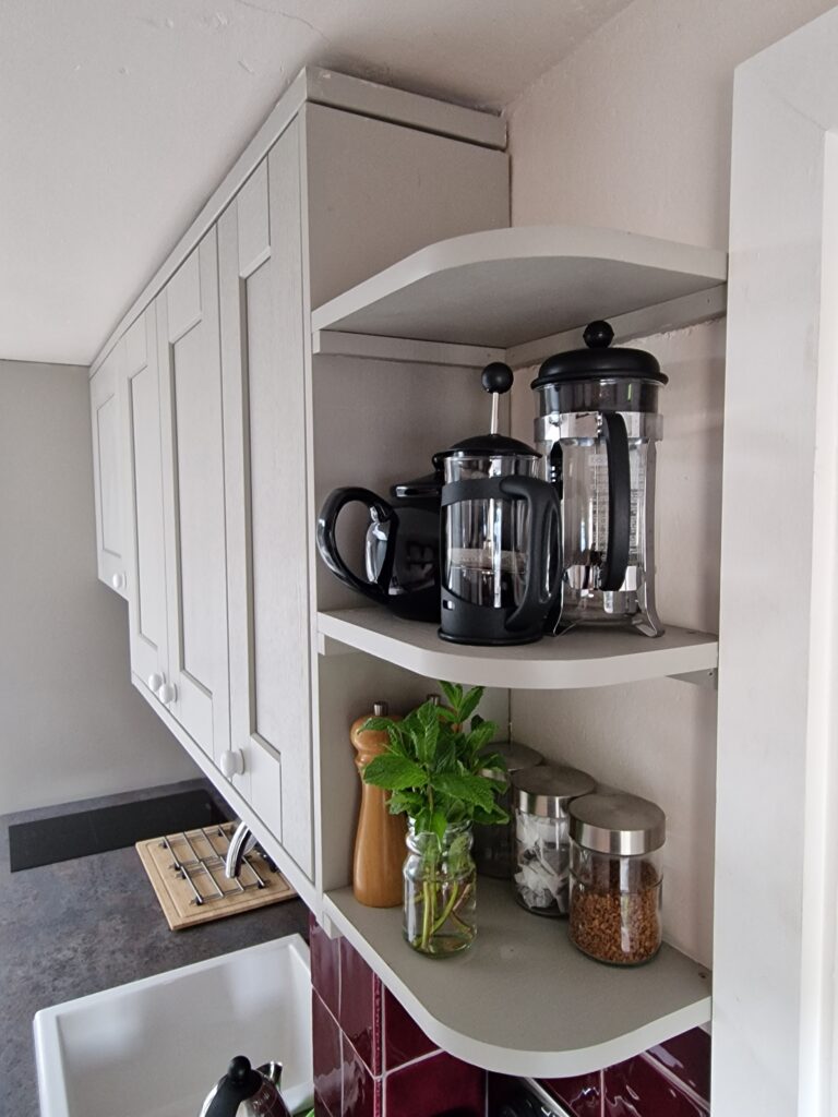 South Devon Kitchen Corner Shelving