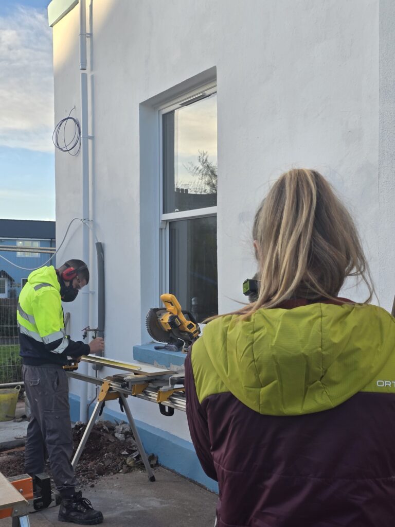 Carpentry installation during YMCA assisted living fit-out