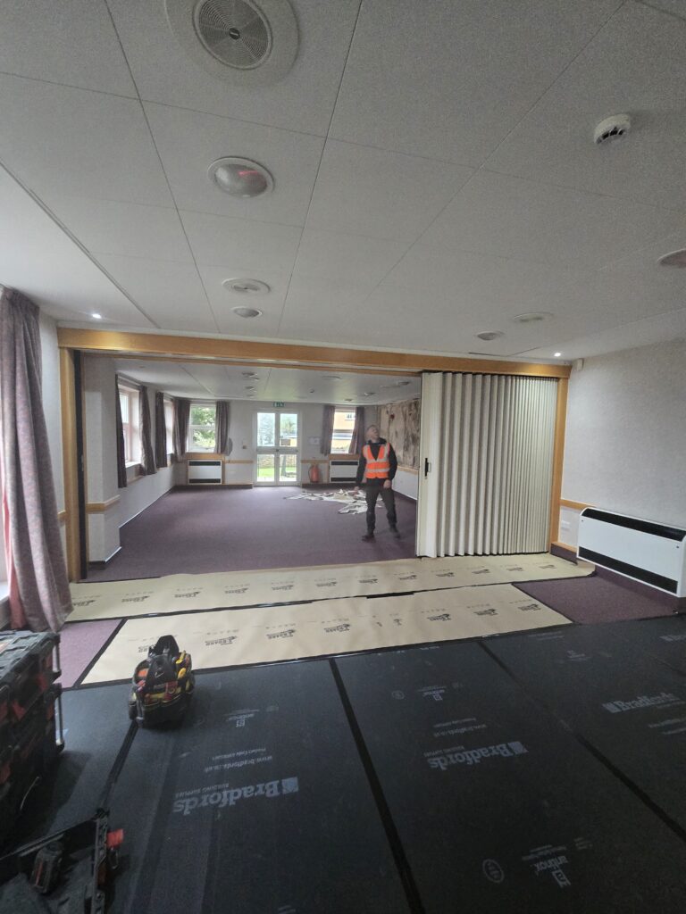 MCA Paignton interior during refurbishment and fit-out